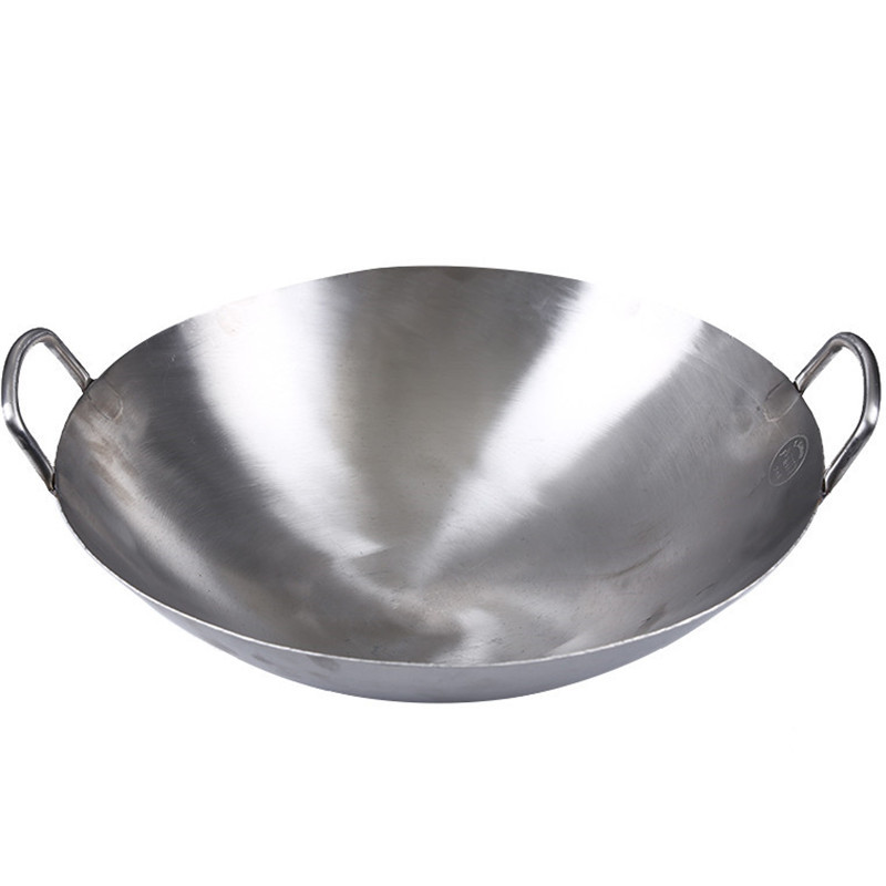 Camping Cooking Without Gas - 304 stainless steel wok 50 60