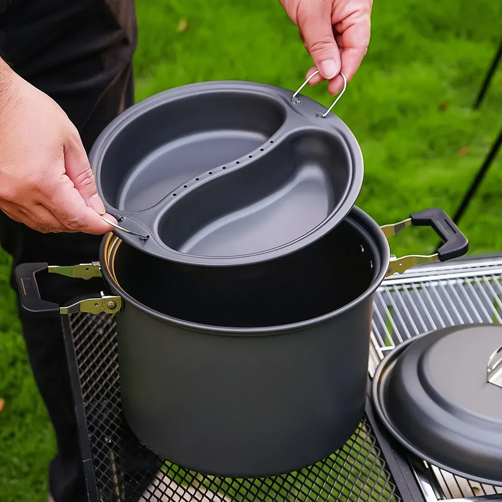 Camping Cooking Set Large - Camping Cookware Aluminum Camping Cooking Set