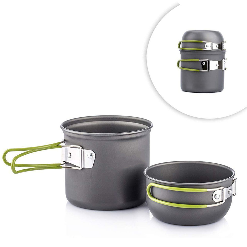 Camping Cooking Gadgets - Ultralight Camping Pots Cookware Set Portable