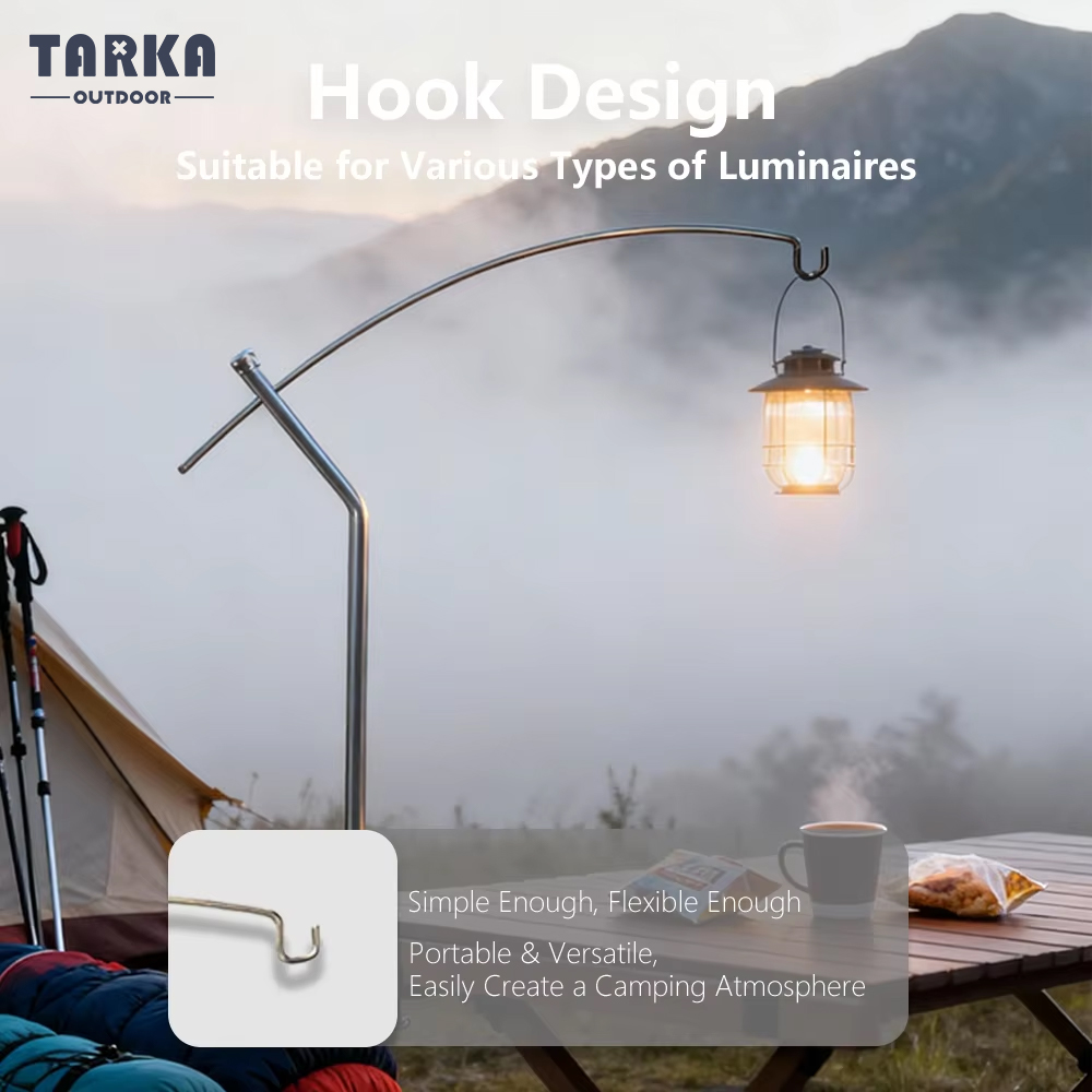 Camping Cooking Plate - TARKA Detachable Lantern Stand Adjustable Ultralight