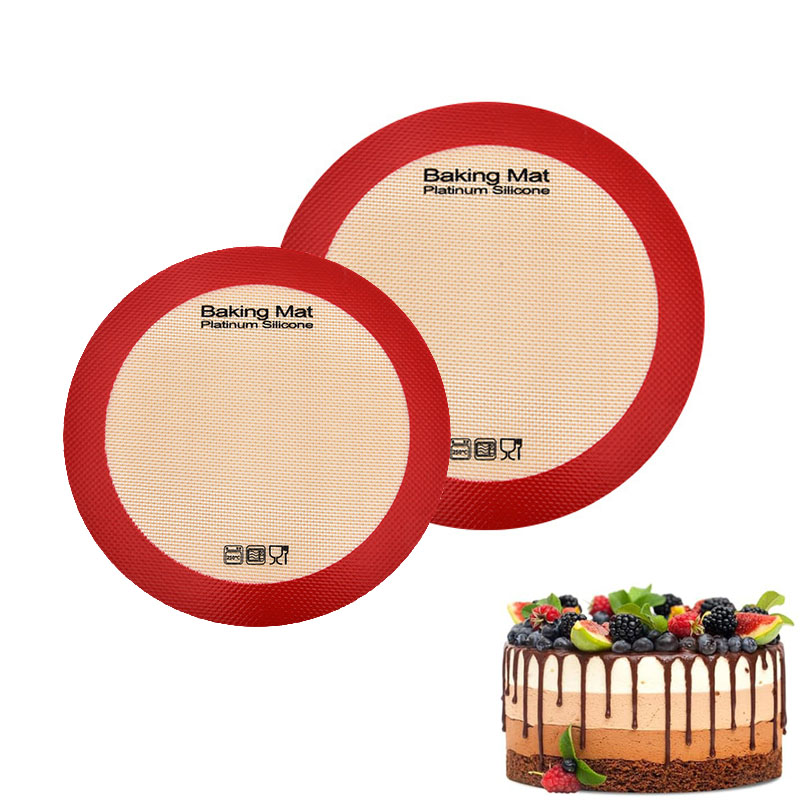 Camping Cooking Mat - Round Silicone Baking Mat,Non-Stick Reusable Air