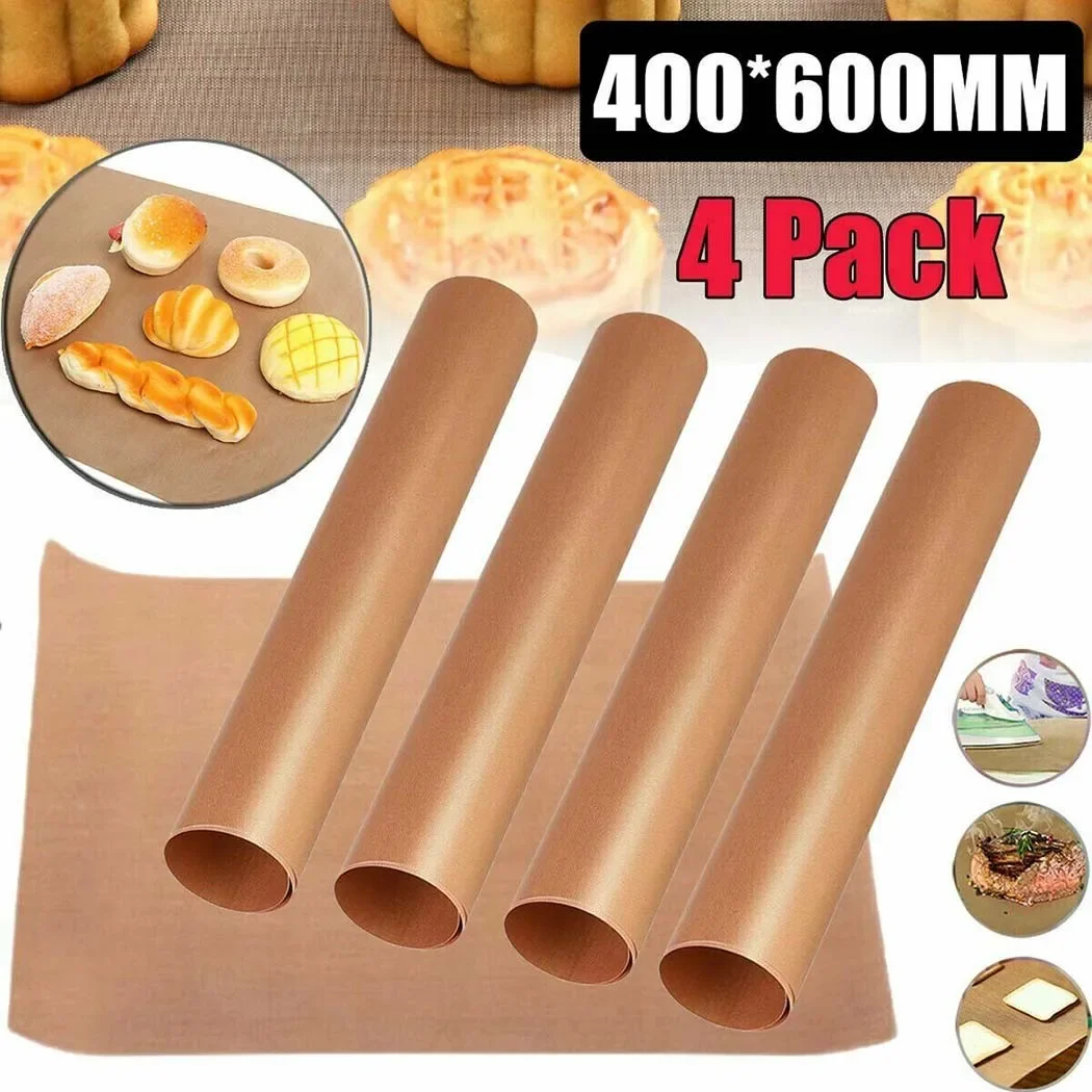 Camping Cooking Mat - 4pcs Non-stick BBQ Grill Mat 60