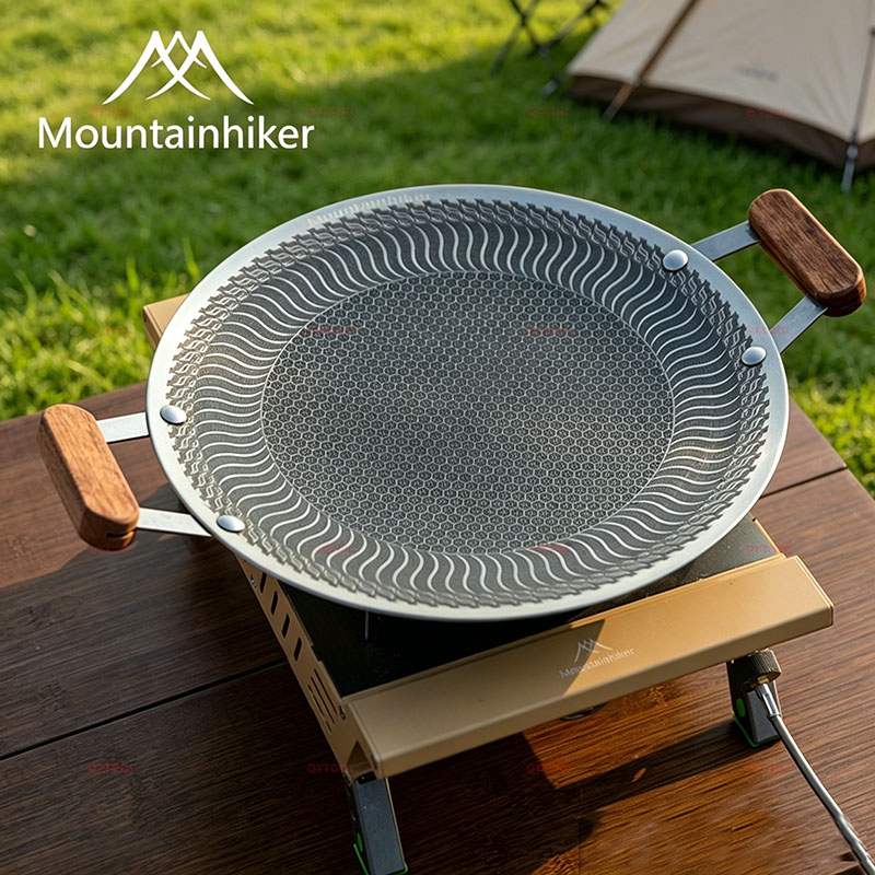 Camping Cooking Survival - Mountainhiker Non-Stick Stainless Steel BBQ Skillet