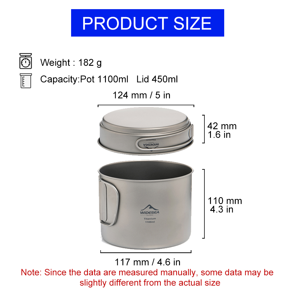 Widesea Ultralight Titanium Ca - огляд і ціна Camping Cooking Ware Set