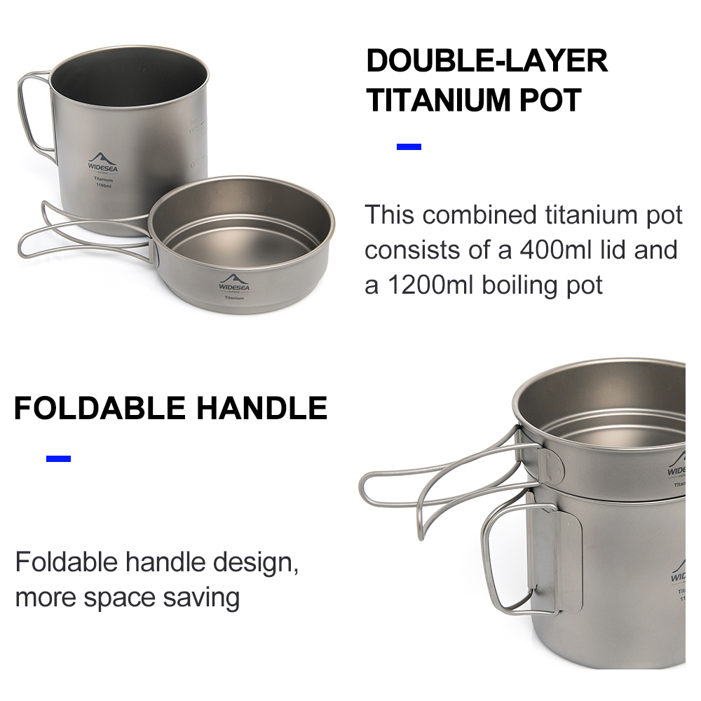 Widesea Ultralight Titanium Ca - огляд і ціна Camping Cooking Ware Set