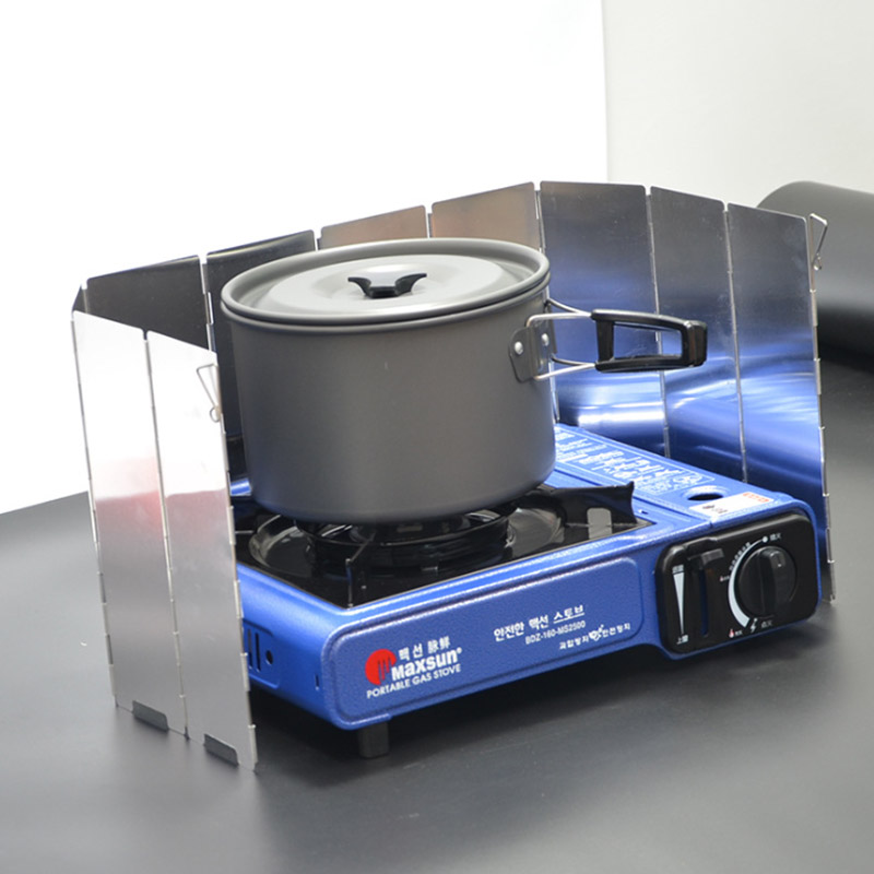 9 Plates Gas Stove Wind Shield - огляд і ціна Camping Cooking Plate