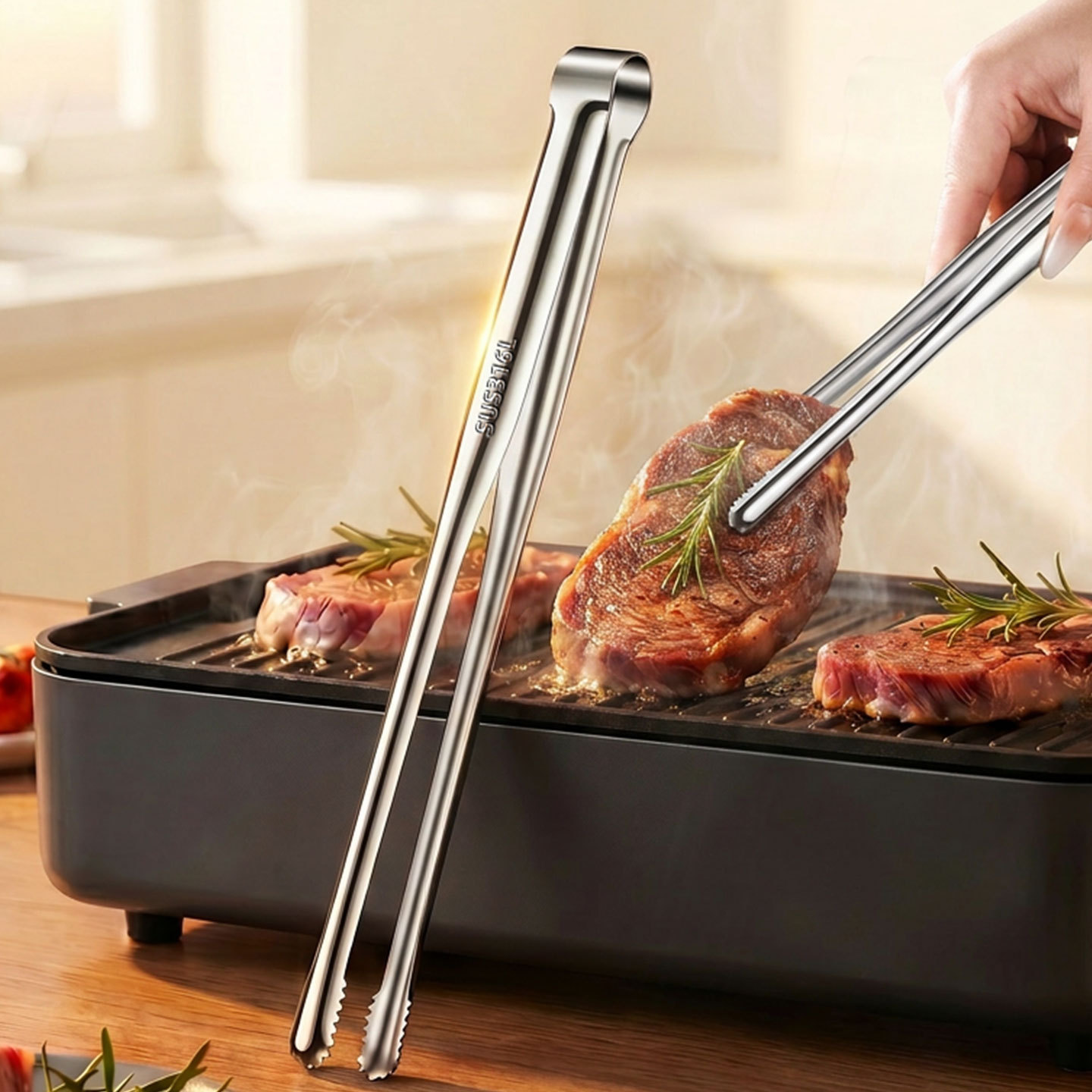 Grill Tongs Meat Culinary Nipp - огляд і ціна Camping Cooking Survival