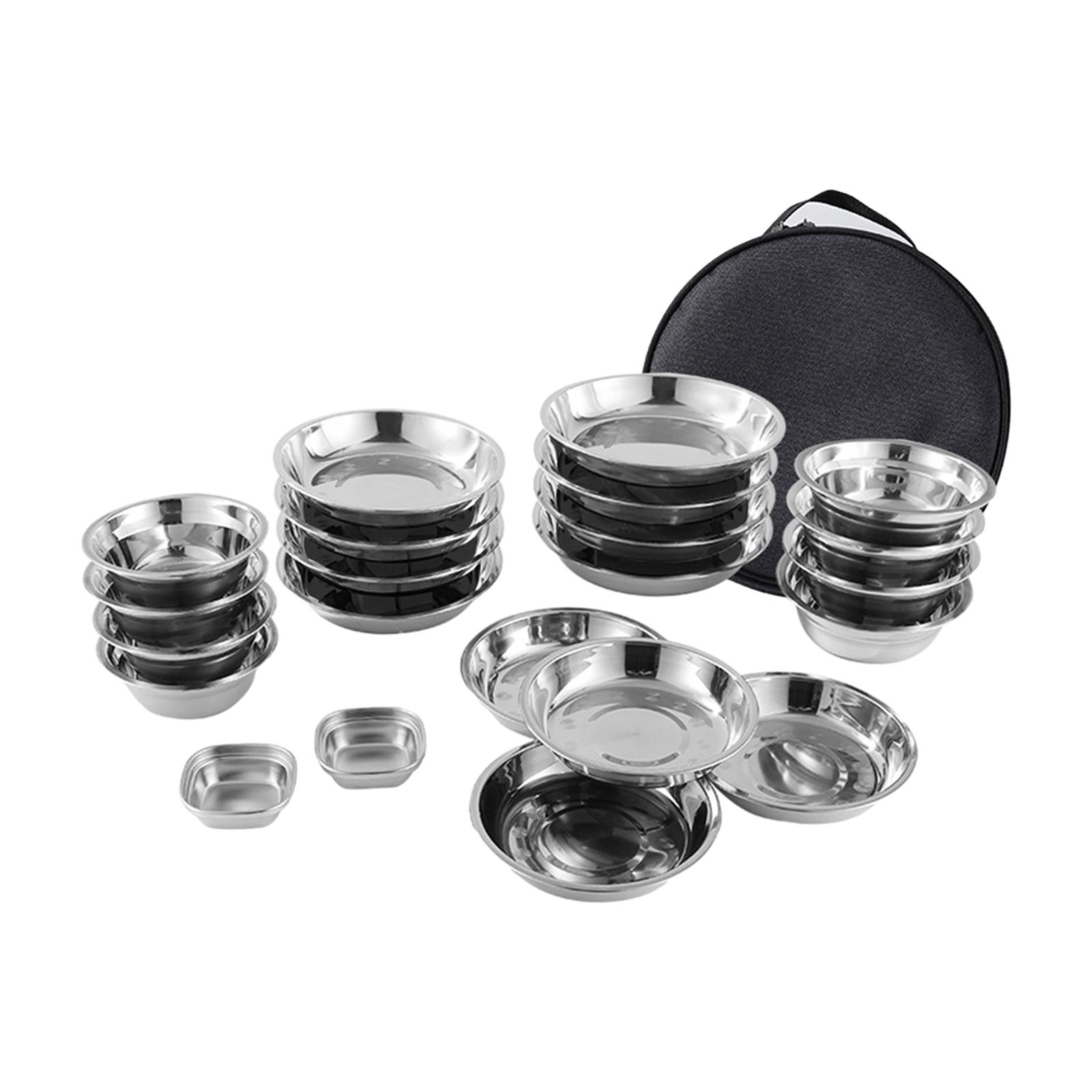 Stainless Steel Plates and Bow - огляд і ціна Camping Cooking Ware Set