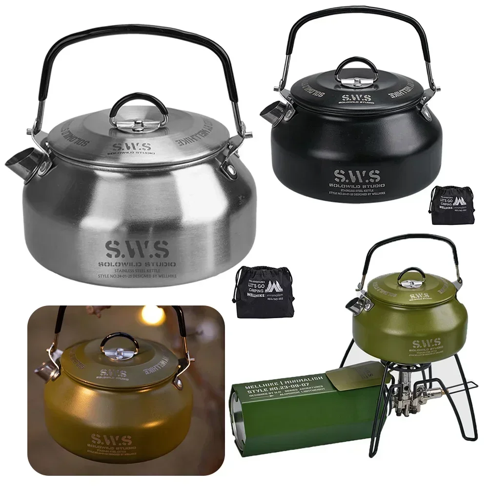 Stainless Steel Kettle 0.8L Po - огляд і ціна Camping Cooking Ware Set