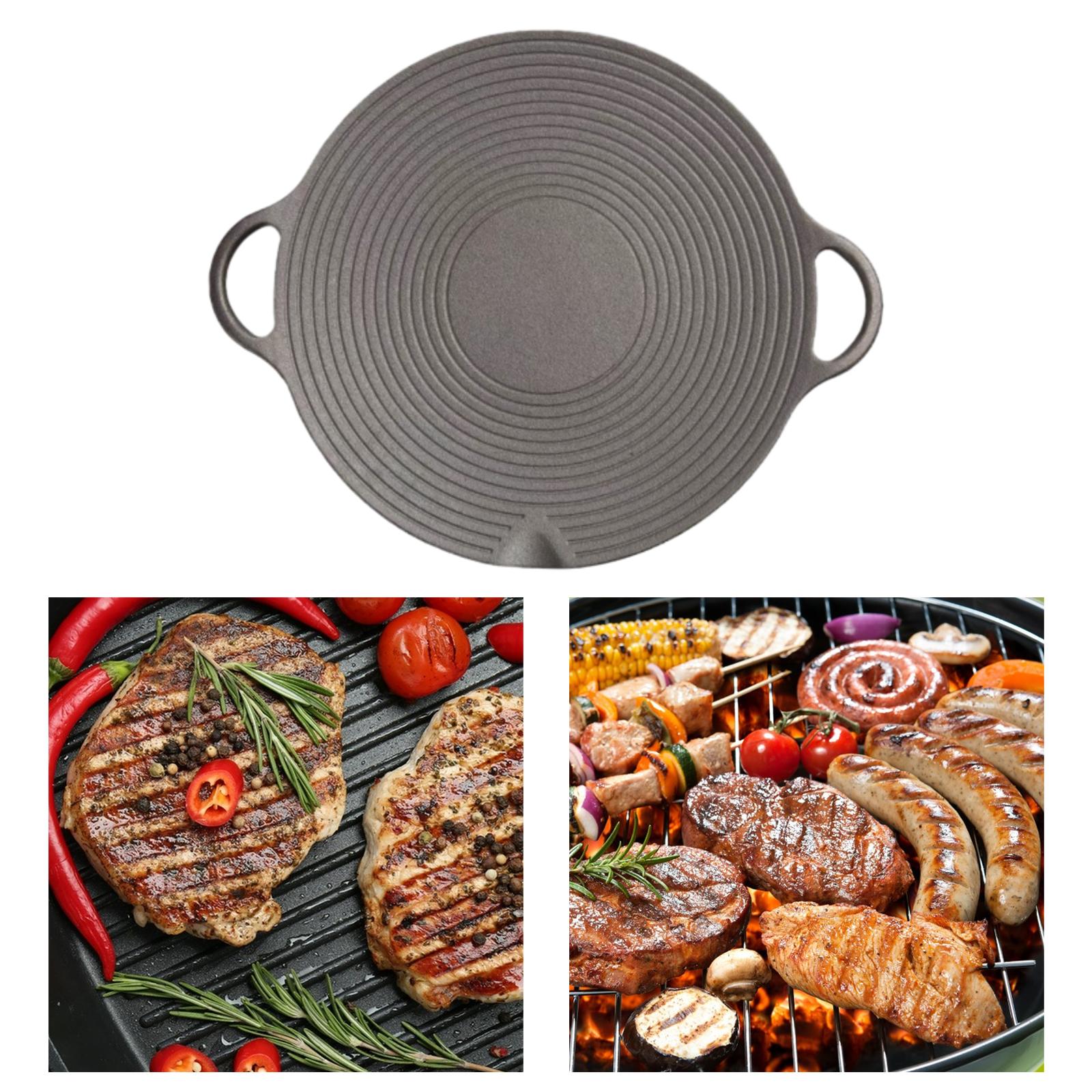 Round Cast Iron Grill Pan Nons - огляд і ціна Camping Cooking Without Gas
