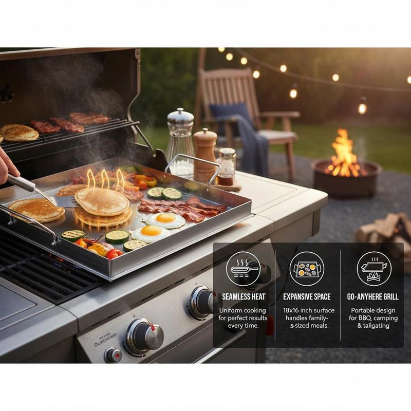 Universal Flat Top Griddle 18x - огляд і ціна Camping Cooking Plate