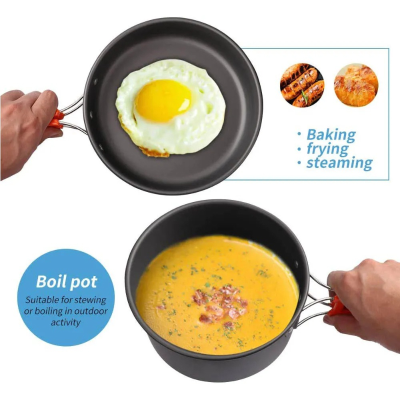 Camping Cooking Set, Outdoor K - огляд і ціна Camping Cooking Ware Set