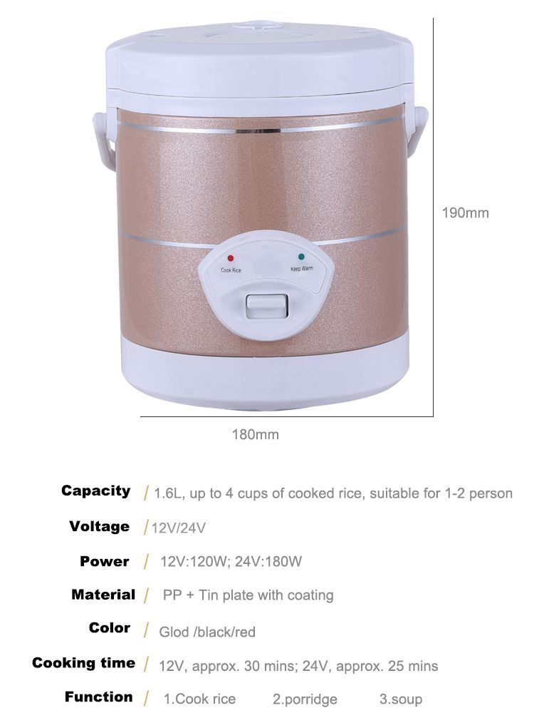 Portable Rice Cooker 12-24V Mu - огляд і ціна Camping Cooking Rice
