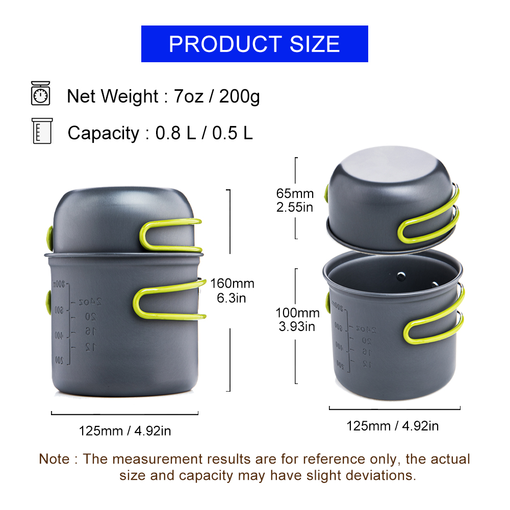 Widesea Ultralight Camping Coo - огляд і ціна Camping Cooking Ware Set