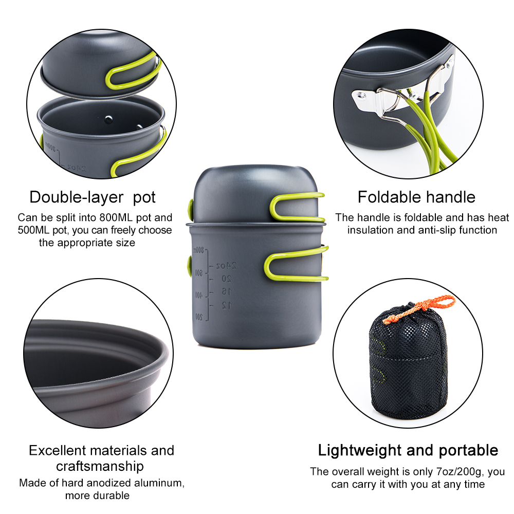 Widesea Ultralight Camping Coo - огляд і ціна Camping Cooking Ware Set