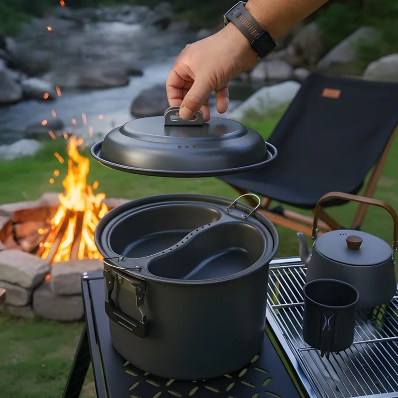 for  Outdoor 6.5L Pot Set for  - огляд і ціна Camping Cooking Set Large