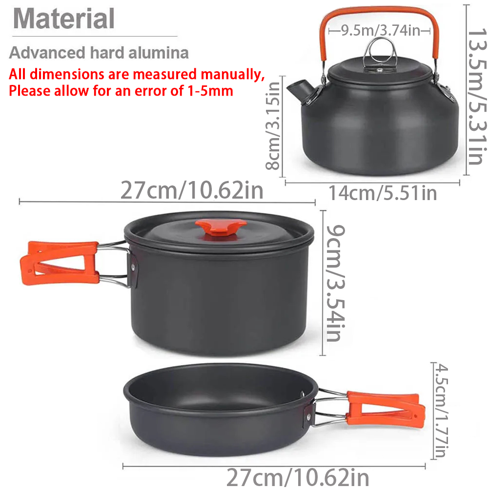 1pcs/1set Camping Cookware Kit - огляд і ціна Camping Cooking Ware Set