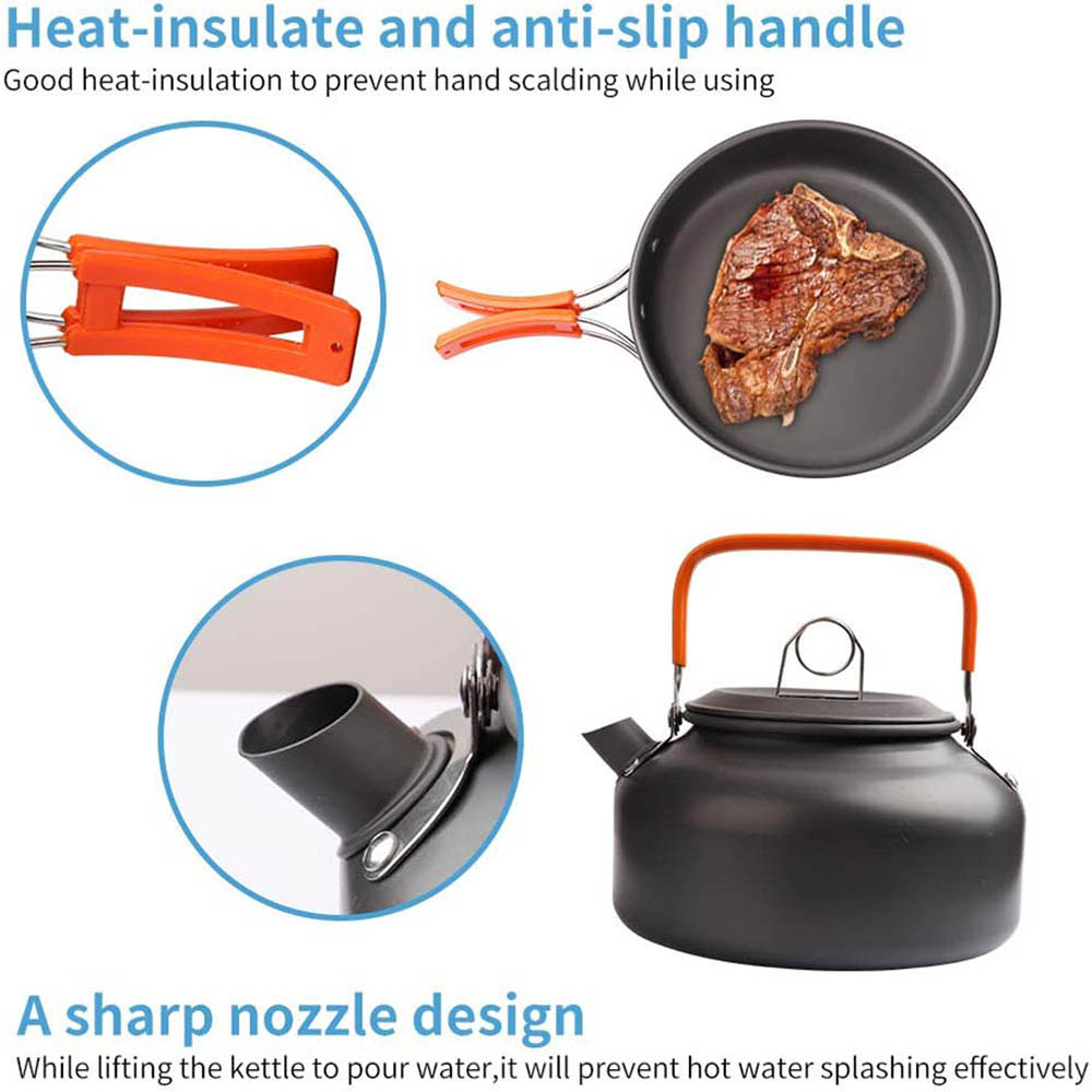1pcs/1set Camping Cookware Kit - огляд і ціна Camping Cooking Ware Set