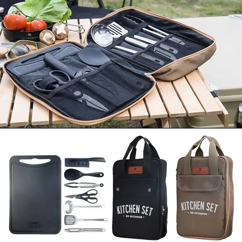 8pcs Camping Kitchen Cookware  - огляд і ціна Camping Cooking Gadgets