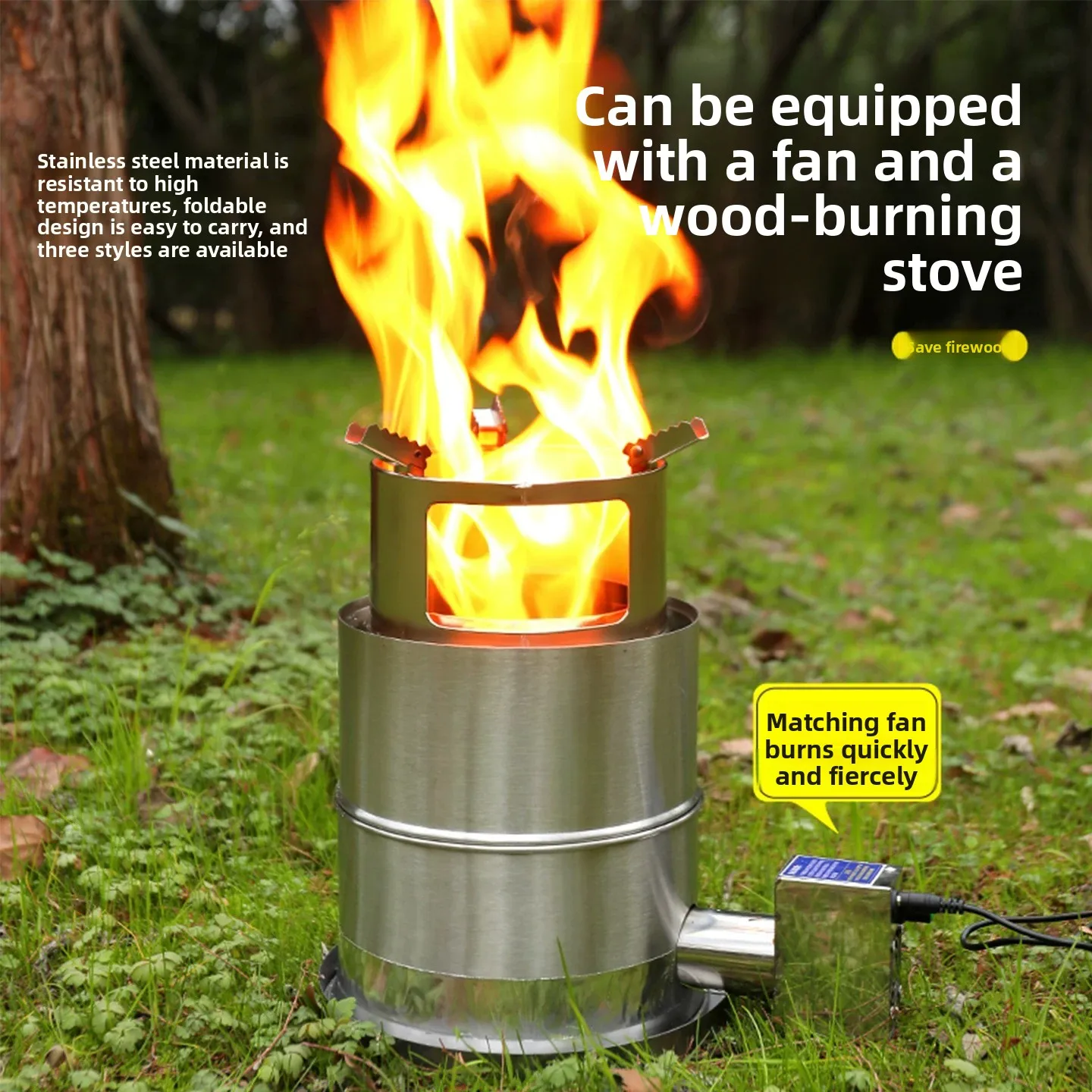 Portable Folding Wood Gasifier - огляд і ціна Camping Cooking Options