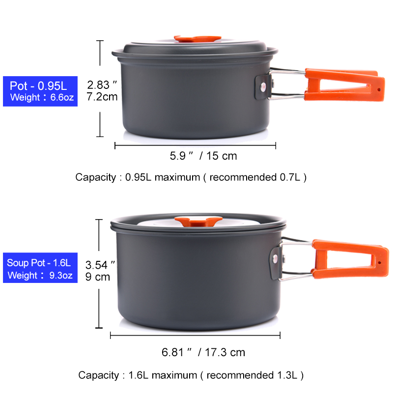 Widesea Camping Outdoor Cookwa - огляд і ціна Camping Cooking Ware Set