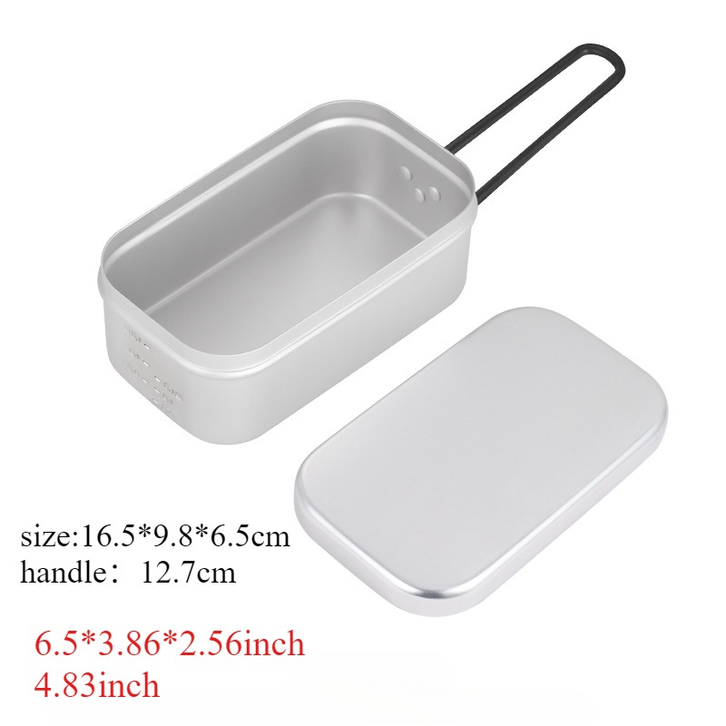 1PC Outdoor Aluminum Lunch Box - огляд і ціна Camping Cooking Rice