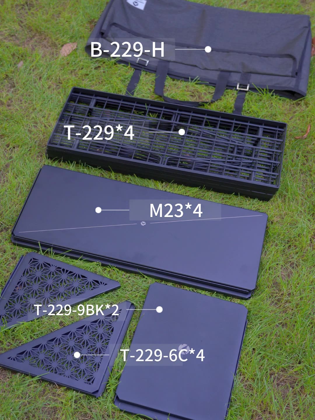 CAMPINGMOON T-229-9BK-2P two-p - огляд і ціна Camping Outdoor Cooking Table