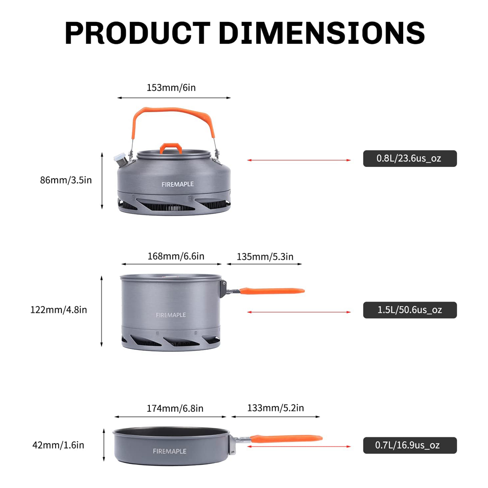 Fire Maple Camping Cookware Ut - огляд і ціна Camping Cooking Ware Set