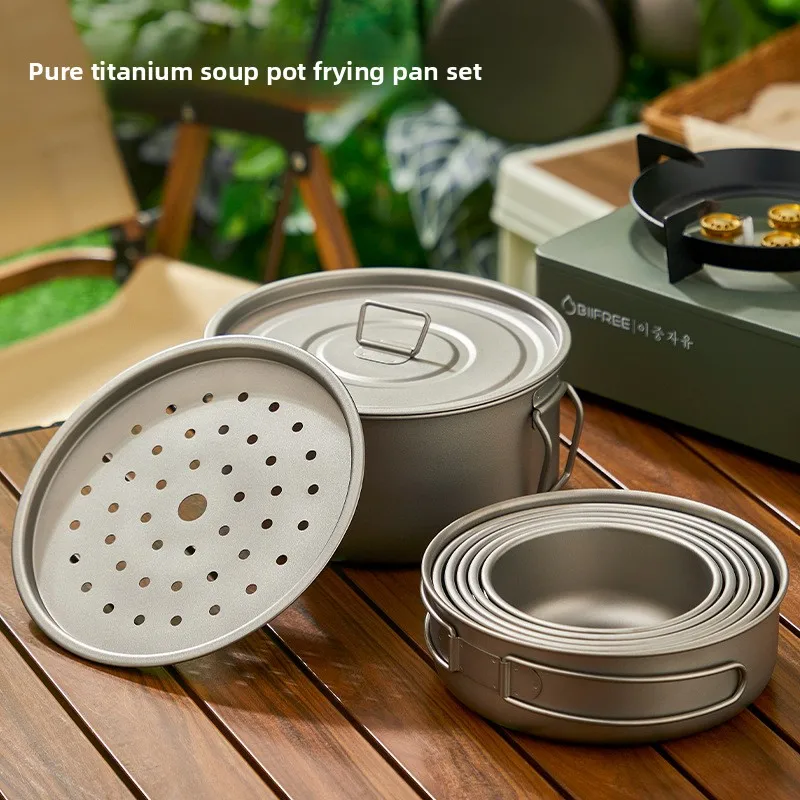 Titanium Outdoor Pot Set Picni - огляд і ціна Camping Cooking Ware Set