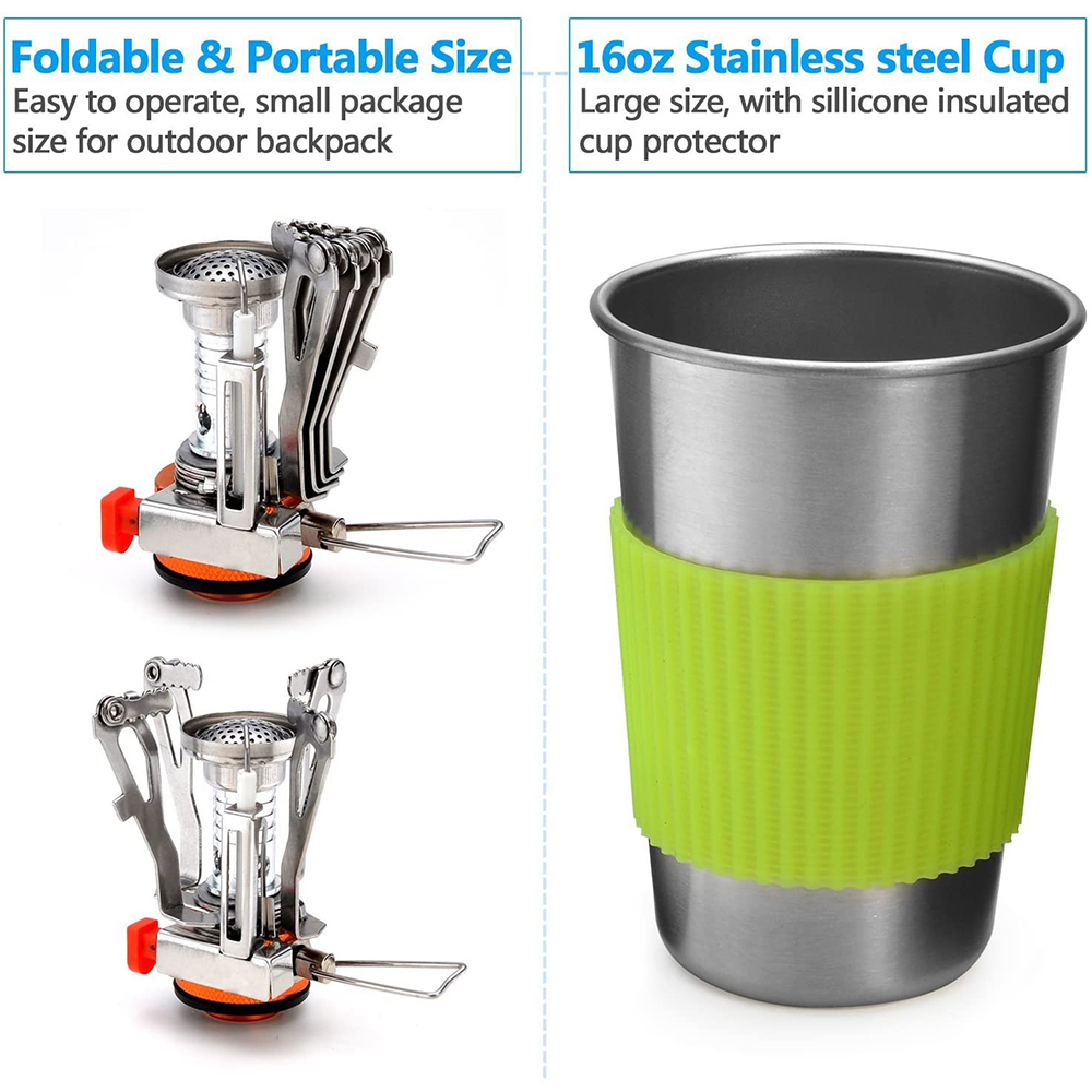 Camping Cookware Kit with Stov - огляд і ціна Camping Cooking Gadgets